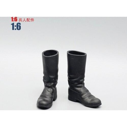 1/6 Scale WWII German Army Soldier Accessories Hollow Rubber High Boots Model