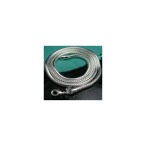 Cn5 4 MM hombres de cadena de serpiente collar, venta al por mayor sortea moda M925 joyas de plata collares y colgantes