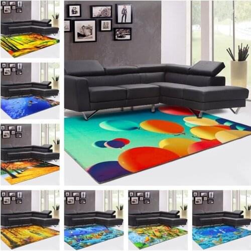 New 3D Printing Hallway Carpets Bedroom Living Room Tea Table Rugs sceinc sea world Kitchen Bathroom Antiskid Mats tapis