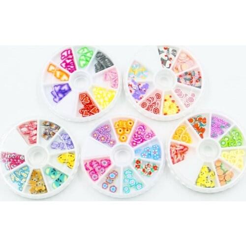 8-slot Turntable Pretend Egg Slices Sprinkles For Slime Supplies Toy Polymer Clay Charms Accessories Addition Fluffy Clear