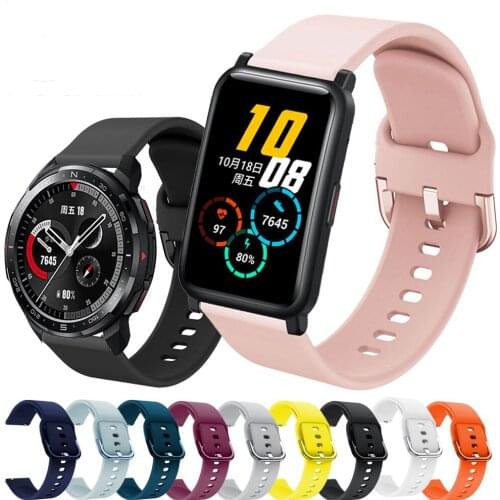 For Honor Watch GS Pro / Honor Watch ES Strap Smart Watch Silicone Watchbands ремешок 20mm 22mm Watch Band Bracelet Wristband