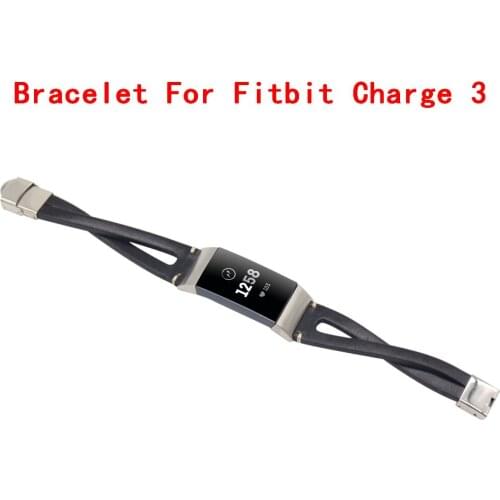 Replacement Leather Wristband Watch Band Wrist Strap For Fitbit Charge 3 Smart watch Bracelet accessories Charge3 #1218
