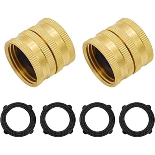 68UE Heavy Duty Brass Repair Female to Female 3/4inch Two-way Garden Hose Repairing