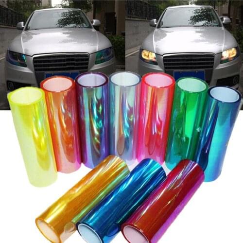 30x100cm Auto Car Reflective Fog Light Headlight Taillight Tint Vinyl Film Sheet Sticker Waterproof Car Body Film Cover Decal