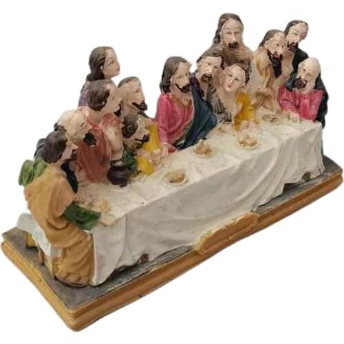 The Last Supper Jesus and his 12 Apostles Disciples - Resin Statue Figurine