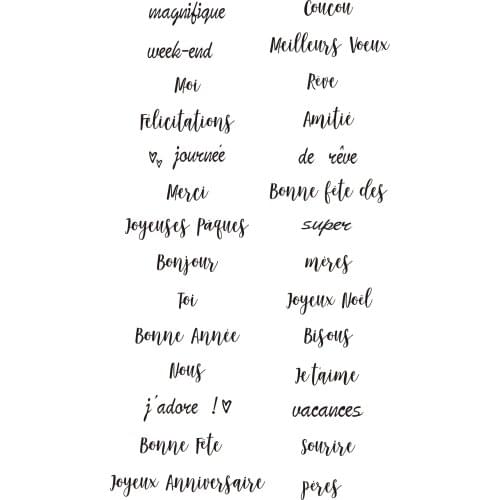 11x20 English New Transparent Clear Rubber Stamp Sheet Cling Scrapbooking Photo Album PaperCard DIY Craft