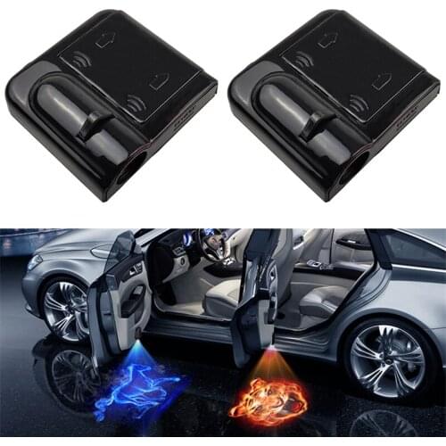 2pcs Wireless Led Car Door Welcome Laser Projector Logo Ghost Shadow Light Universal Courtesy Step Light Car Accessories for Kia