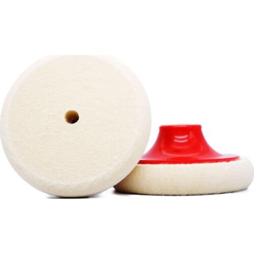 4 Inch Wool Felt Buffing Wheel Polishing Pad Car Waxing Metal Stone Buffing Pad 100mm M14 Thread For Polisher Angle Grinder