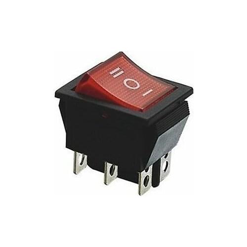 5) Red Light DPDT NO/OFF/NO 3 Position 20A 6 Pins Boat Rocker Switch