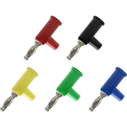 5PCS/Lots Side Screw Connection 4mm Banana Plug Stackable Nickel Plated Speaker Multimeter Banana Plug Connector