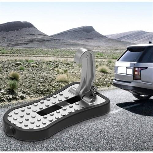 Car Universal Foldable Pedal Roof Pedal Aluminum Alloy Auto Fold Stepping Car Accessorie Pedals Folding Stepping Easy