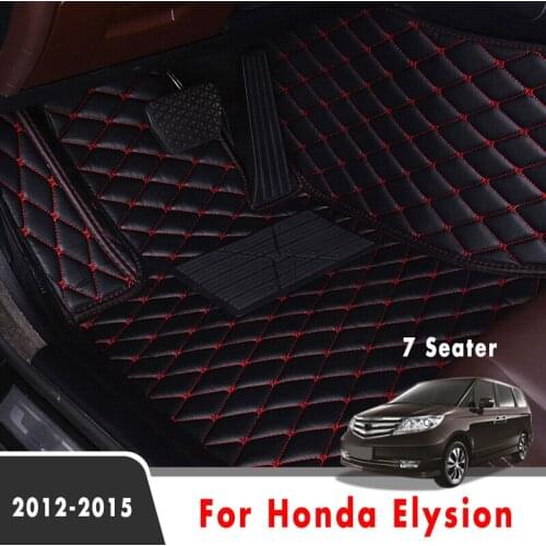 Car Floor Mats For Honda Elysion 2015 2014 2013 2012 (7 Seater) Auto Custom Carpets Leather Parts Interior Accessories Foot Pads