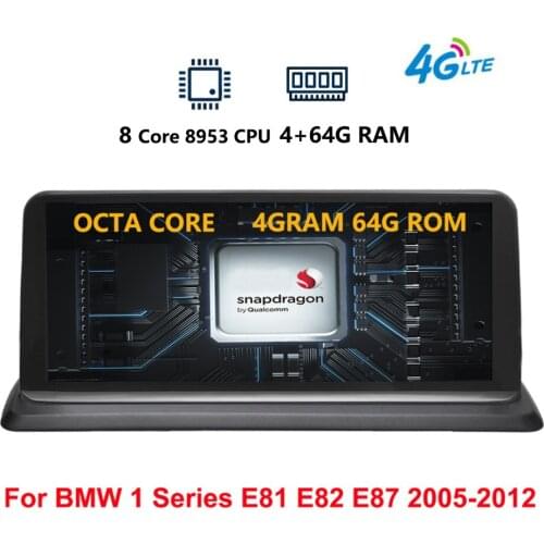 10.25" Android 9.0 multimedia Car GPS Screen For BMW BMW E81 E82 E87 E88 2005-2012 Multimedia Player 8 Core CPU 4+64G RAM WIFI