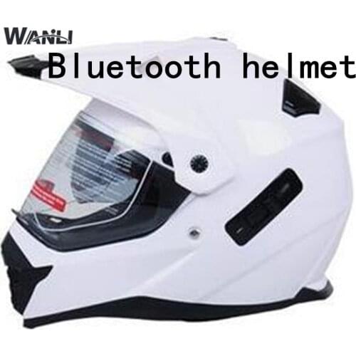 Bluetooth casco WANLi Pioneer motorcycle helmet with sun shield atv dirtbike cross motocross helmet double lens off road racing