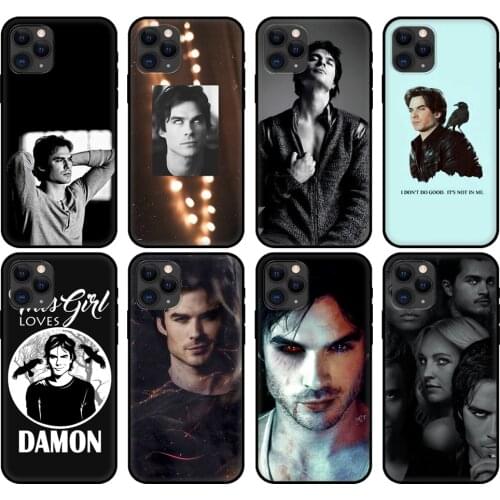 Black tpu case for iphone6 6s 7 8 plus x 10 cover for iphone XR XS 11 pro MAX case The Vampire Diaries Stefan Damon Salvatore