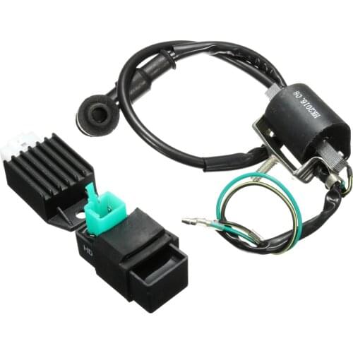 Black ignition coil CDI rectifier regulator accessories for 110cc 125cc 140cc Pit Dirt Bike Trail Bike Dirt Bike Quad ATV