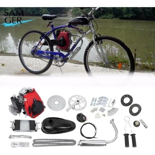 Shipping From EU) Samger 4 Stroke Bicycle Engine Cycle 49cc Petrol Motor Kit Motorized Bike Gasline Scooter Engine kit