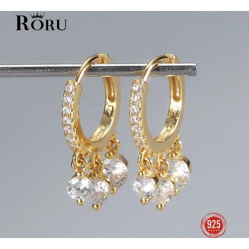 Hot Sale 925 Sterling Silver Earring Gold Color Small Circle Hoop Earrings For Women Birthday Simple Noble Jewelry Gift NO.16