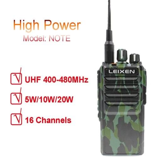 LEIXEN NOTE UHF 400-480MHz 20W FM Ham Two Way Radio Walkie Talkie Transeiver Interphone Camo