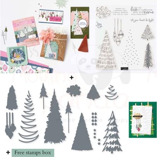 Flower Pine Metal Cutting Dies and Stamps for DIY Scrapbooking Photo Album Embossing Paper Card Craft Knife Mould Stencils Dies