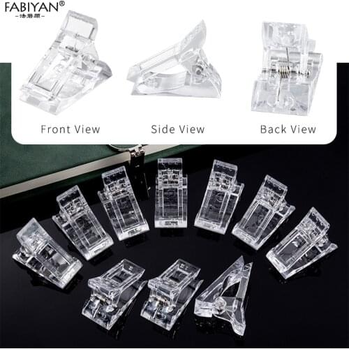 5/10Pcs Transparent Nail Art Tips Clip Extension Gel Quick Building Finger Manicure Builder Clamps Tool