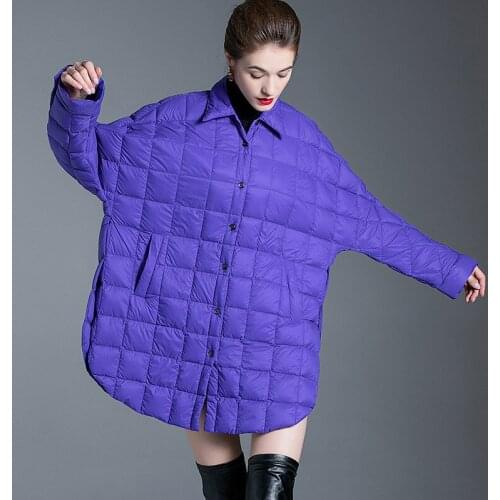 2021 New European thin profile down jacket womens winter long western style shirt white eiderdown jacket куртка женская осень