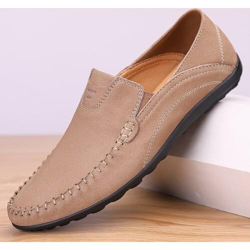 Spring 2021 New Korean Version Of All-Match Genuine Leather Shoes Mens Peas Shoes Business Trend Fashion Casual Shoes