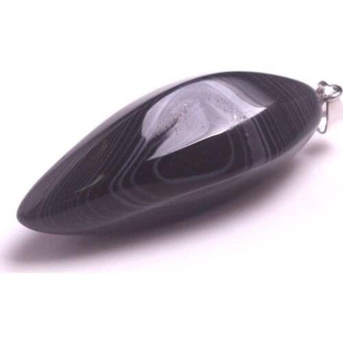 Wholesale 12pcs Hemp Black Agates Onyx Blue Sandstone Natural Stone Necklace Pendants Charms Macrame for DIY Jewelry Making Free