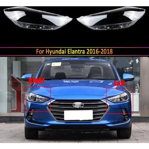Car Headlight Lens For Hyundai Elantra 2016 2017 2018 Headlamp Lens Car Replacement Front Auto Shell Cover