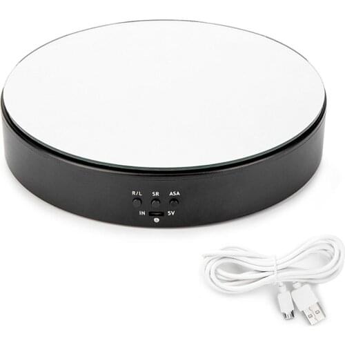 20cm 5kg 3Speed Electric Rotating Display Stand 360 Degree Turntable Jewelry Holder Battery for Photography Video Shooting Props