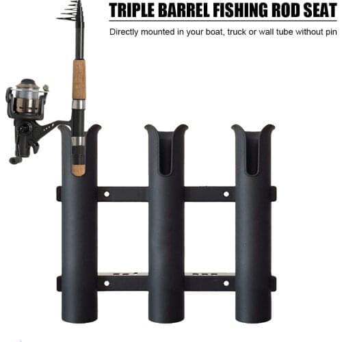 Durable Outdoor Fishing Supplies For Boats Light And Easy To Install Fishing Rod Holder Portable 3-pipe Holder