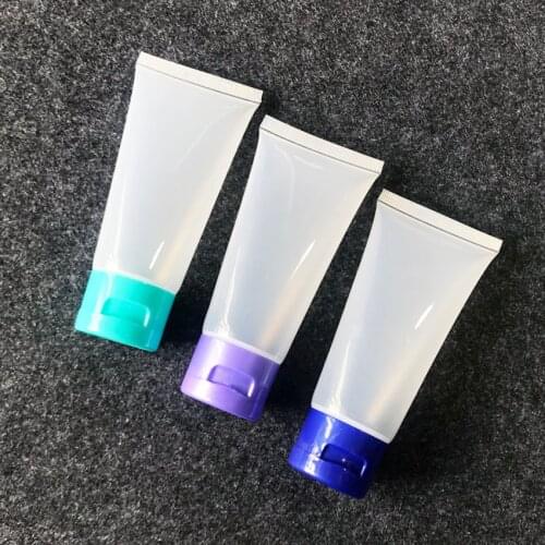 300pcs empty 50ml lotion transparent plastic soft tube for cosmetic skin care cream packaging,50g squeeze container bottles