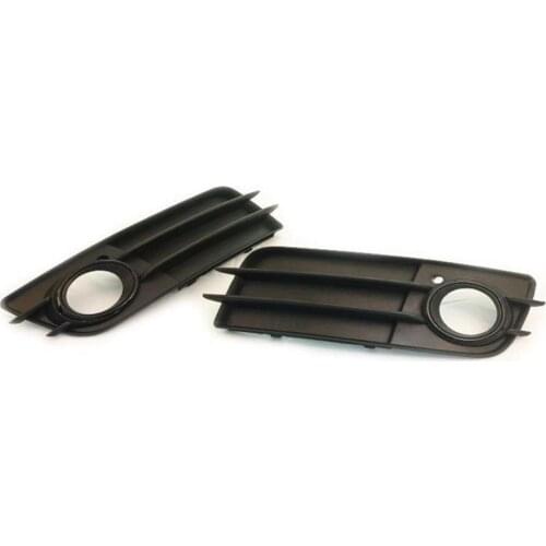 S-Line Bumper Front Fog Light Grille With Chrome/Black Ring For Audi A4 B8