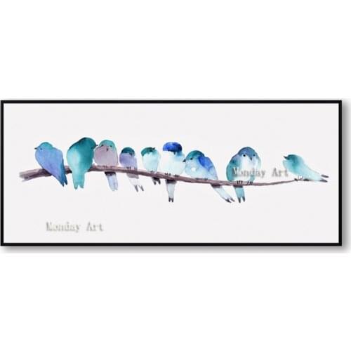 Artist Hand painted High Quality Modern Abstract Funny bird Oil Painting picture on Canvas parrot oil painting wall Art Painting
