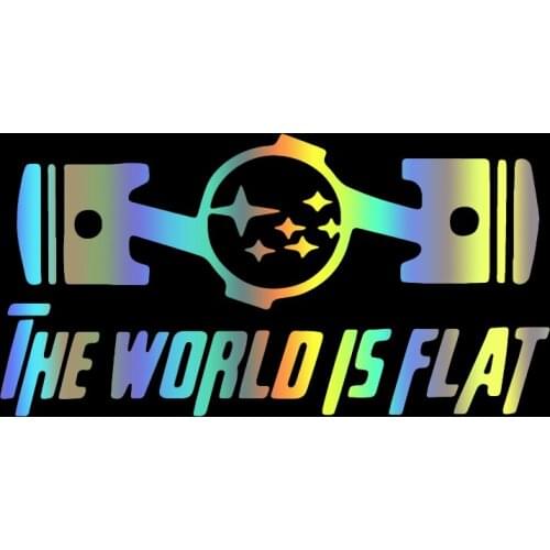 S50770# Various Sizes/Colors Car Stickers Vinyl Decal THE WORLD IS FLAT Motorcycle Decorative Accessories Creative Laptop