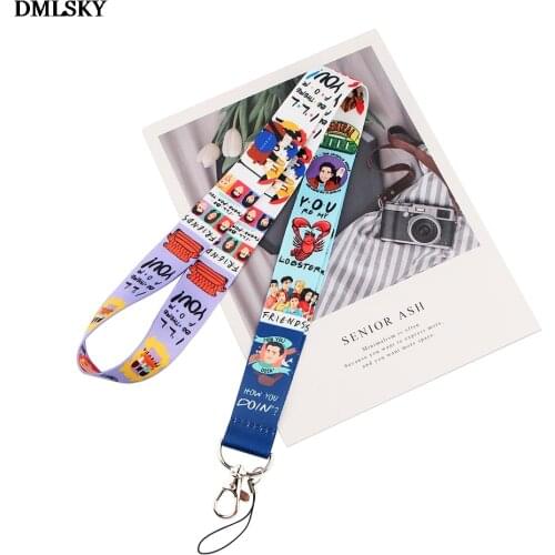 DMLSKY Friends TV Show Lanyard Keychain Lanyards for keys Badge ID Mobile Phone Rope Neck Straps Accessories Gifts M4657