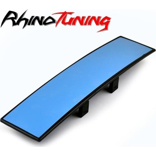 305mm Car Interior Rearview Blue Curved Mirrors Safety Universal Auto Rear Assisting Large Wide-Angle Blindspot Accessories