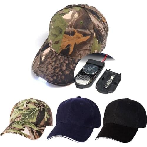 LED Light Cap Luminous Hat With Button Battery Baseball Cap For Outdoor Barbecue Hiking Fishing Sports Men Women Casquette Homme