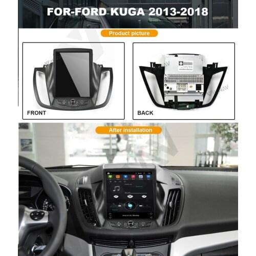 Tesla style vertical screen Car GPS Navigation For-Ford kuga 2013-2018 multimedia stereo player
