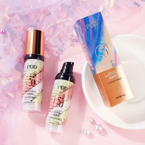 Three-color Liquid Primer Face Isolation Cream Moisturizing Easy To Apply Makeup Makeup Primer Concealer Primer Oil Control Base