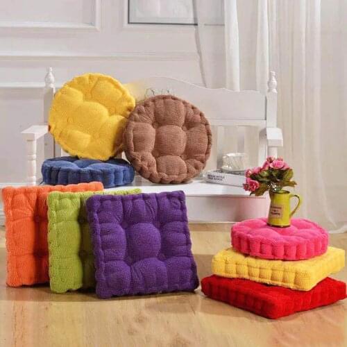 Corduroy Tatami Mat Office Outdoor Chair Sofa Seat Cushion Home Decor Textile Floor Knee Pillow Buttock Cushion Sofa Square Pad