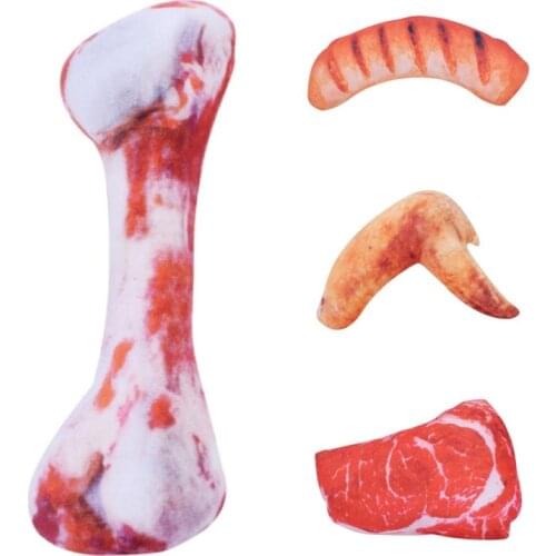 Fun Squeaking Animals Pet Chew Toy Bite Resistant Soft Plush Toy Dog Puppy Sound Hamburger French Fries Pet Toys