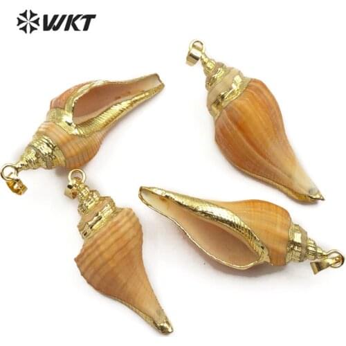 WT-JP095 2019 Hot Sale New Classic Natural Big Trumpet Shell Necklace Pendant Can make Exquisite Necklaces And Bracelets