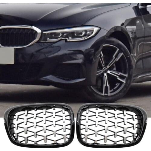 1Pair Vehicle Grilles Glossy Black ABS Front Bumper Grill 51138195152 51138195151 for BMW 3 Series E36 97-99 Car Accessories