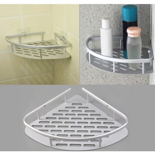 1 pcs Aluminum Shower Wall Mount Corner Shelf Holder Bathroom Storage Organizer Kit Set Worldwide Store