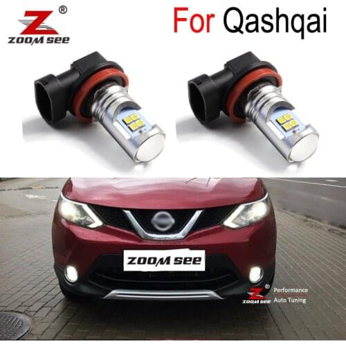 2pcs Premium Canbus Error Free White Auto LED fog lamp front fog light bulb for Nissan Qashqai J10 J11 (2007-2020)