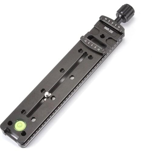 200mm Nodal Slide Macro Rail Plate Metal Quick Release Clamp Fit Arca AS DSLR Cameras Camcorder DV