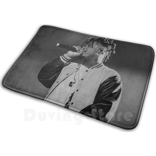 White Juice Black Soft Non-Slip Mat Rug Carpet Cushion Music World Hiphop Rap Rapper Cool Fun Legends Cloud Wrld Meme