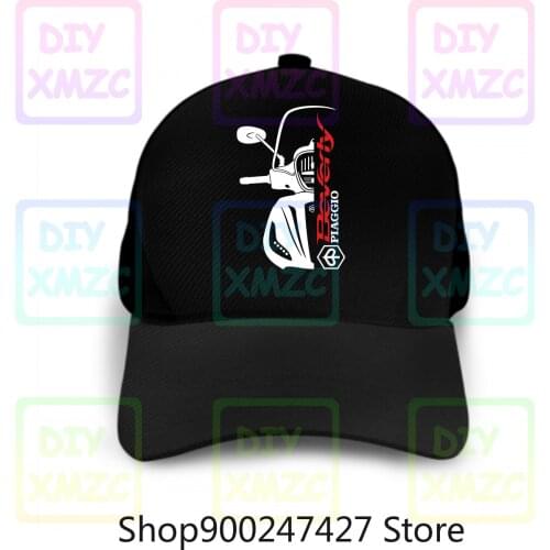 Piaggio Beverly Moto Baseball Cap Black Hats 100 Cotton