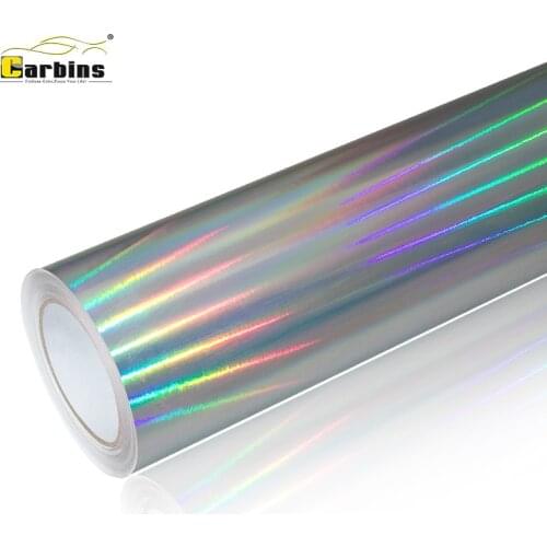 Carbins Laser Chrome Best Quality Whole Car Body Color Film 1.52*18m Roll Sliver Vehicle Self adhesive wrap film